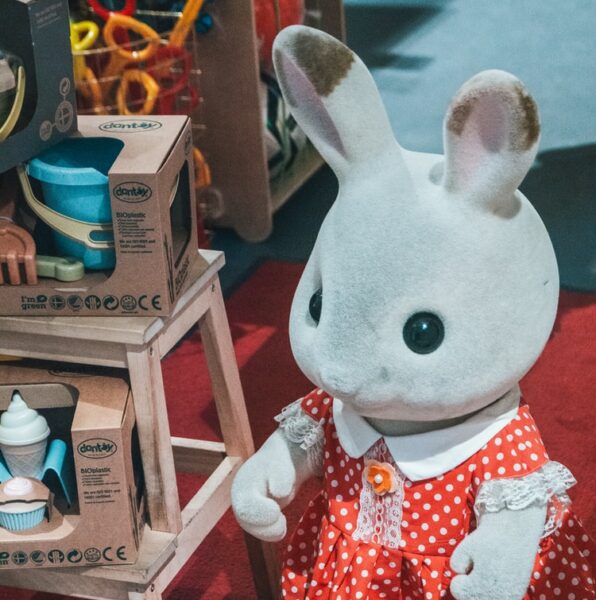 white and red cow plush toy