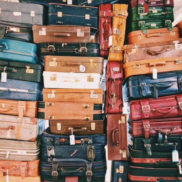 pile of luggages