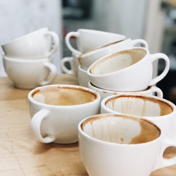 white ceramic coffee cup lot